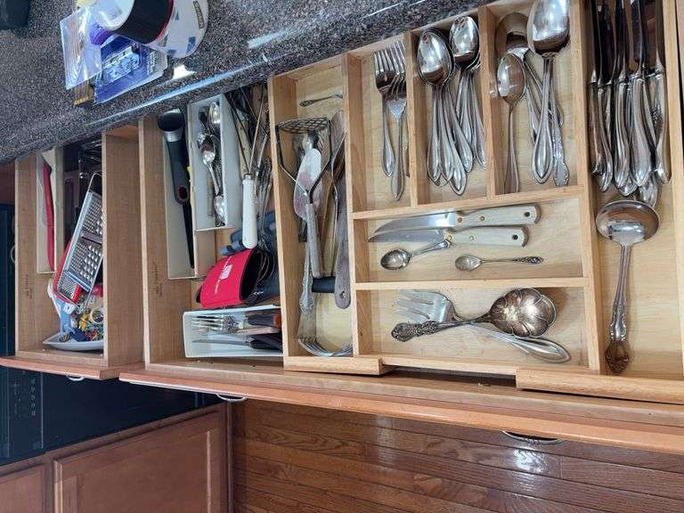 Contents of 2 Kitchen Drawers - assorted utensils and kitchenware image