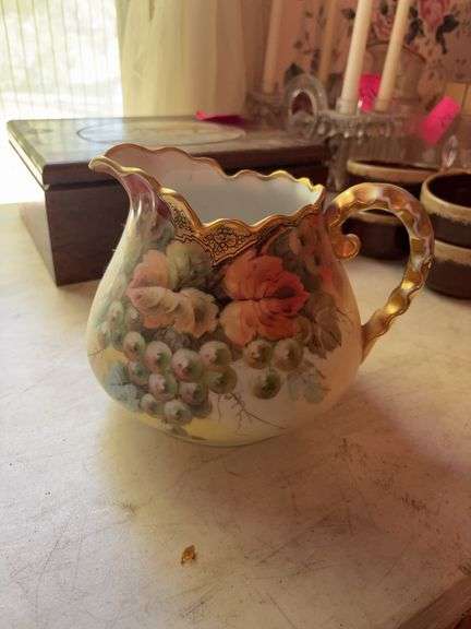 Hand Painted Pitcher - 7”H image