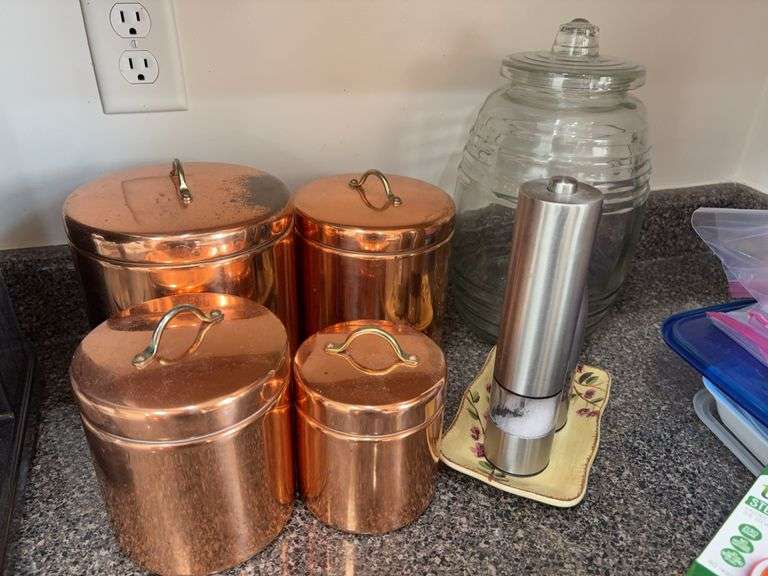 Canister Set, Glass Cookie Jar and Salt & Pepper Grinders image
