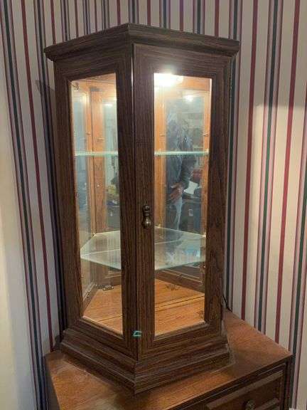 Lighted Mirror Back Display Cabinet - 24”W x 12”D x 37”H image
