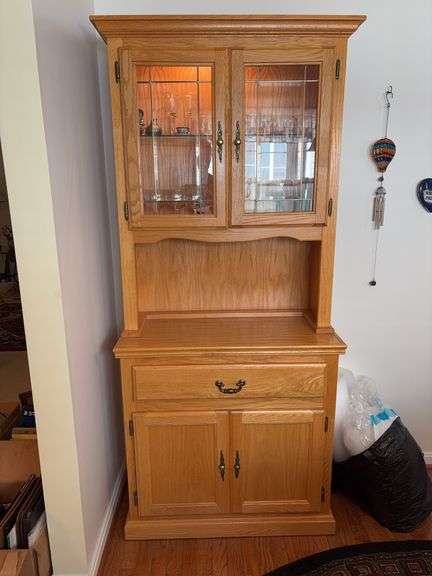 Lighted Display Cabinet - 34”W x 16”D x 75”H - contents NOT included image
