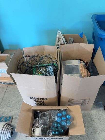 5 Boxes of Assorted Household and Kitchen Supplies image