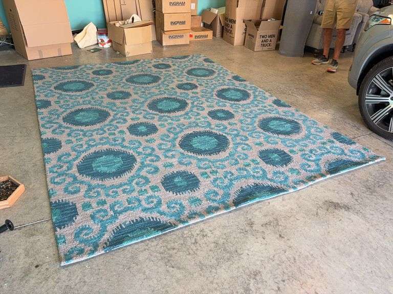 10.5’ x 8” Wool Rug - Made in India image