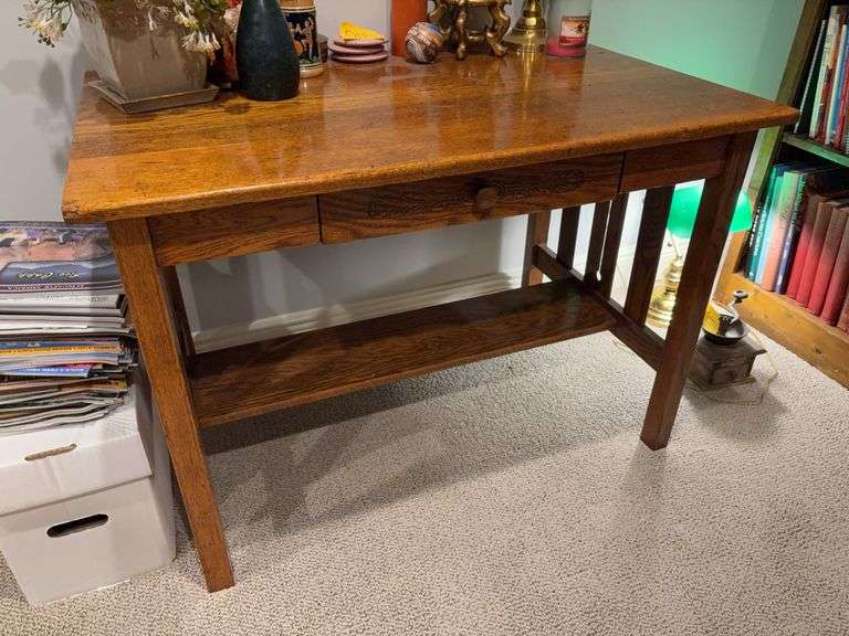 Wooden 1 Drawer Desk - 40”W x 26”D x 29”H - contents NOT included image