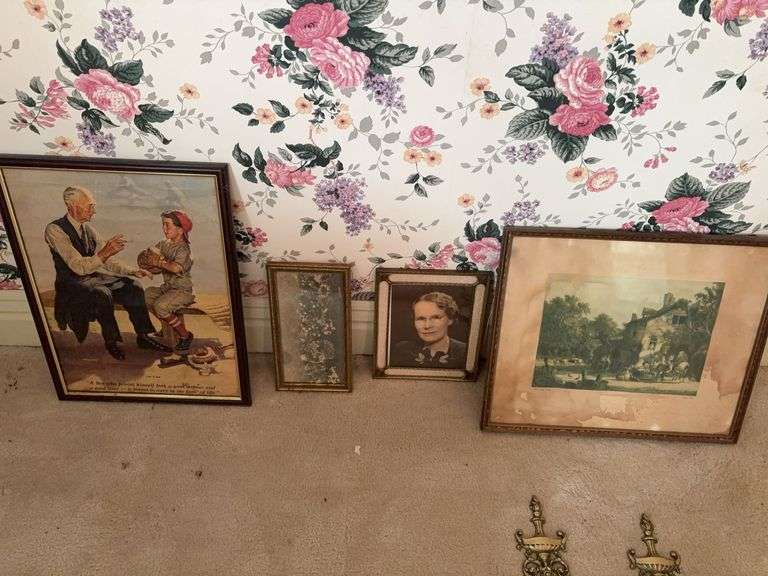 Vintage Framed Prints "Play to win" & "Home from market with others" image