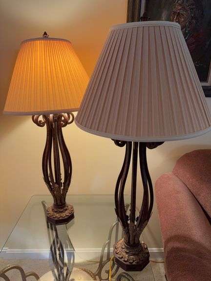 Pair of Wrought Iron Table Lamps image