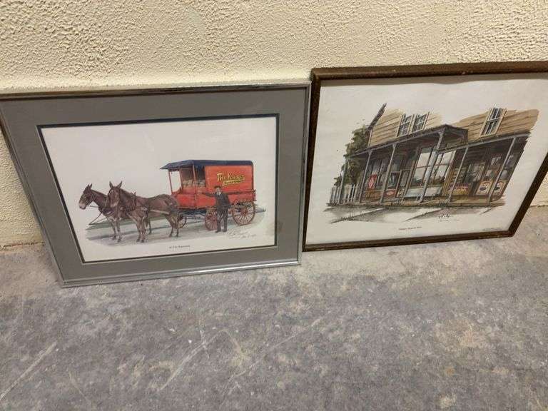 Framed Grocery Prints 21”x17 image