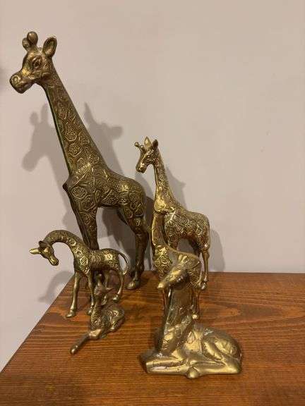 Brass Giraffe Statues image