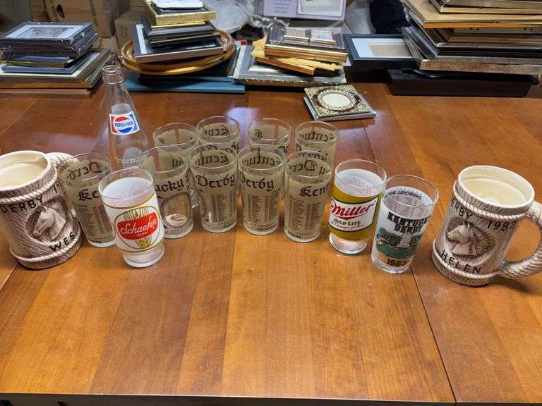 Derby and Beer Glasses image