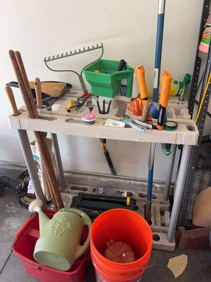 Tool Storage Rack with Contents image