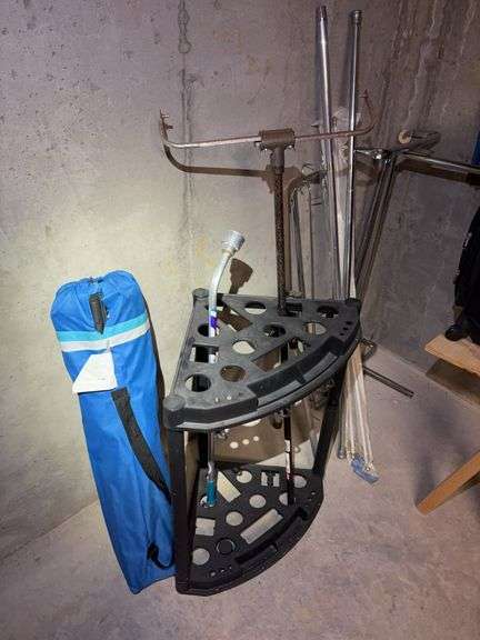 Housewares camp chair shower curtain rods image