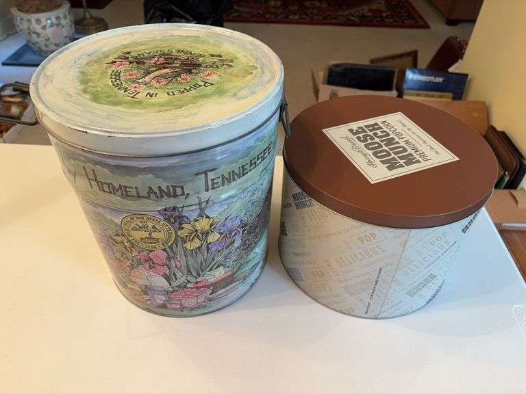 Pair of Metal Tins image