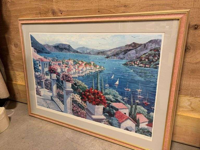 Framed Print - “Sunlit Coast” - 40”W x 28”H image