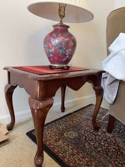 Queen Ann Foot End Table 21”x26”x22 image