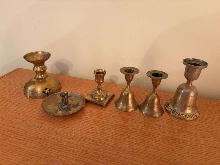 Assorted Brass Candle Sticks image