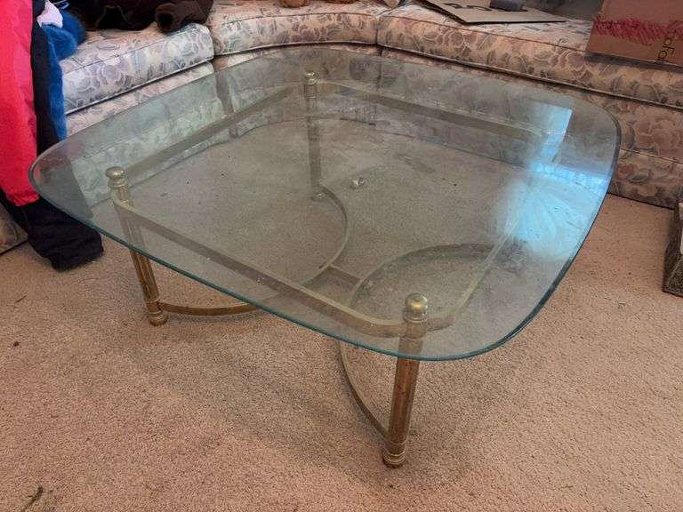Glass Top Coffee Table - 38”sq x 15”H image
