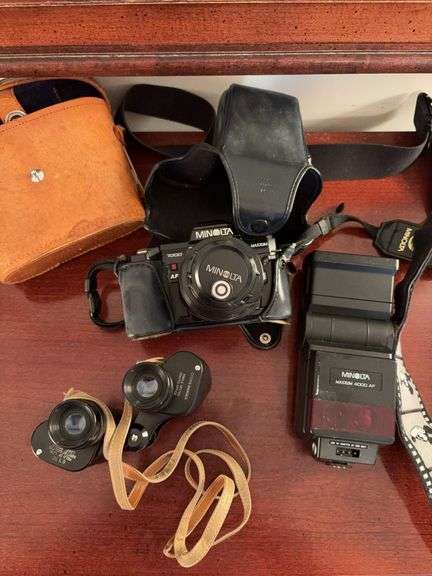 Minilta Camera and Binoculars image