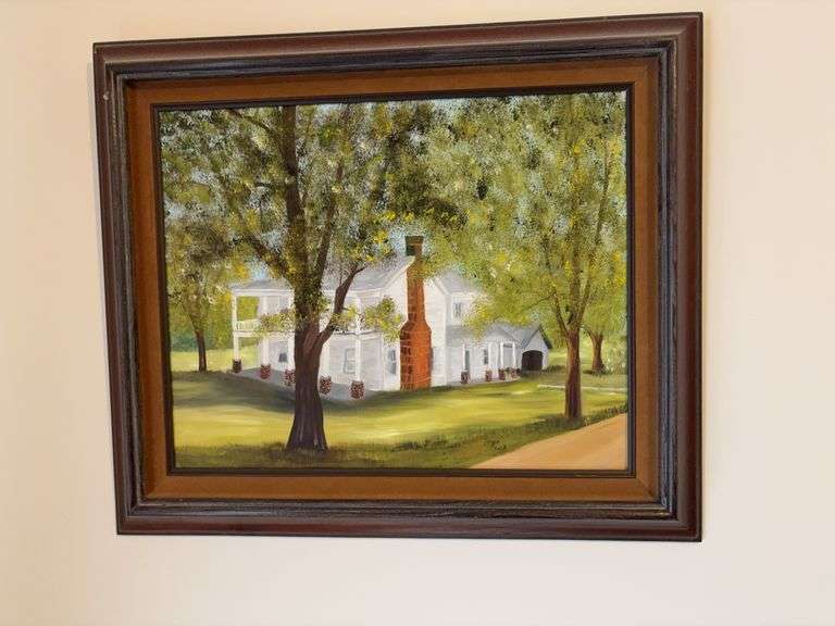Pair of Framed Oil on Canvas Paintings image