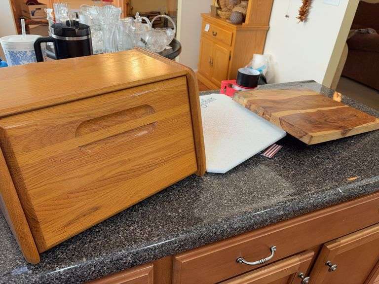 Cornwall Bread Box with a pair of cutting boards image