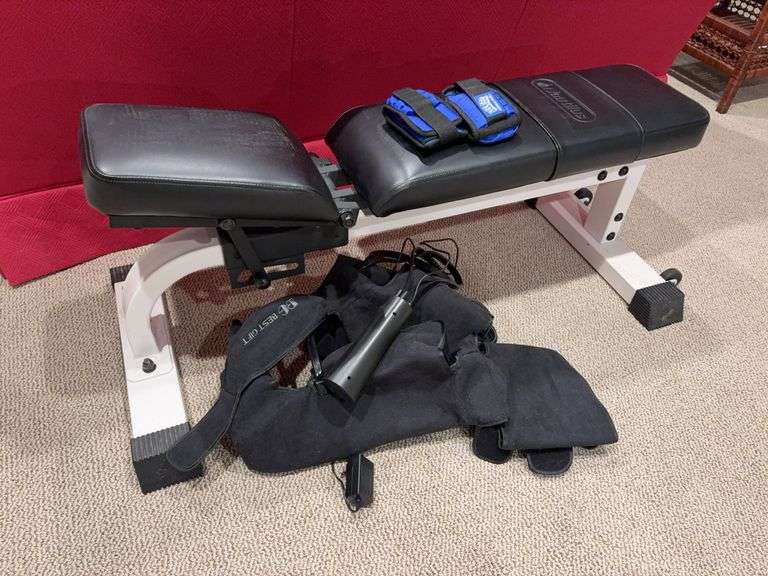 Nautilus Exercise Bench, Ankle Weights, Leg Compresses image