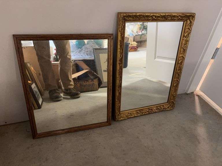 Pair of Framed Wall Mirrors image
