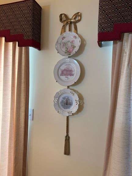 3 Decorative Wall Plates with Holder image