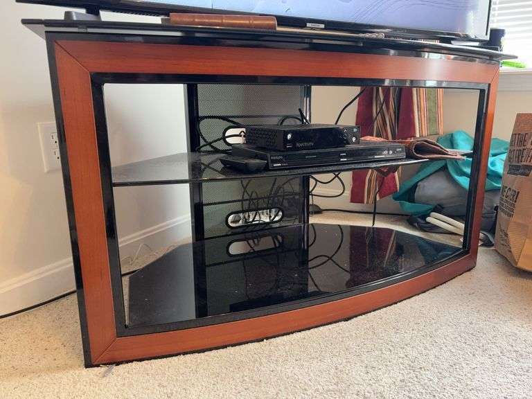 Modern TV Stand with DVD Player 44”x22”x23” image