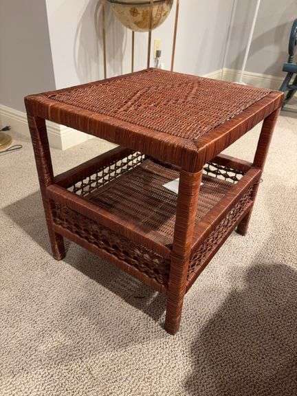 Wicker End Table - 17.5”W x 20”D x 20”H image