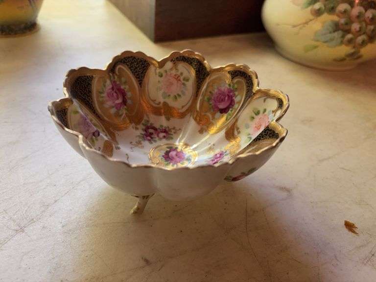 Hand Painted Footed Candy Bowl image