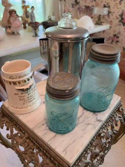 Percolator, Ball Mason Jars, and Coffee Mug image