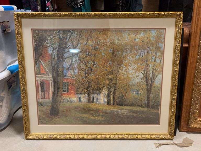 Framed Paul Sawyier Print - 31.5”W x 26”H image