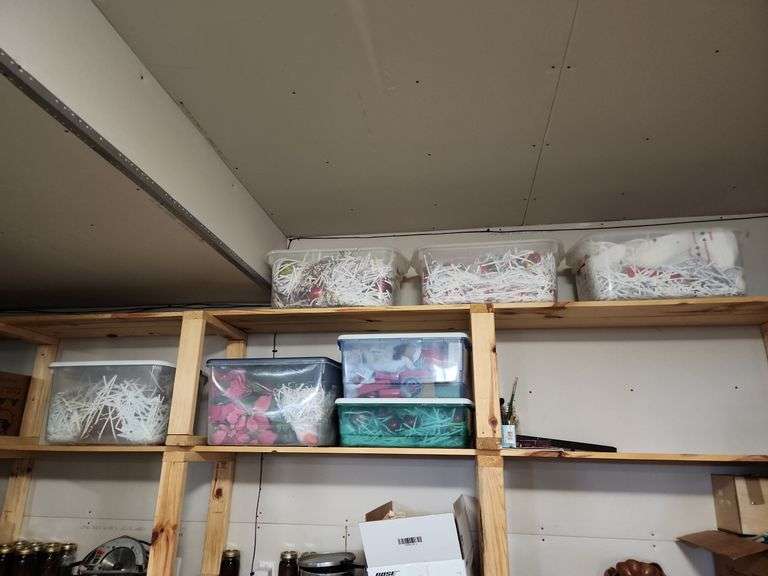 (7) Totes of Christmas Decor image