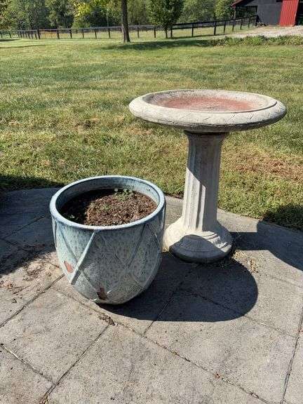 Concrete Bird Bath and Planter image