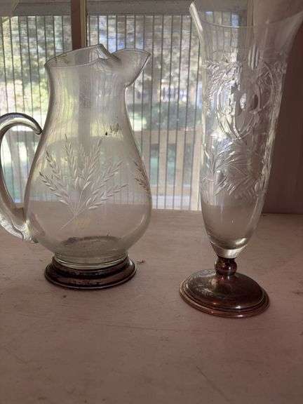 Pitcher and Vase with Sterling Silver Base image
