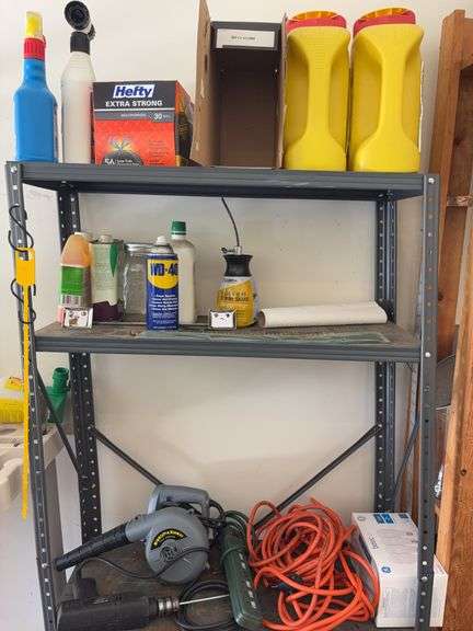 Metal Storage Rack with Contents image