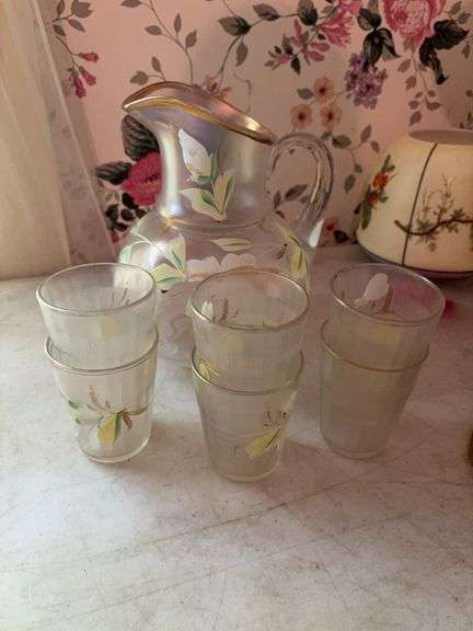 Painter Water Pitcher and Glasses image
