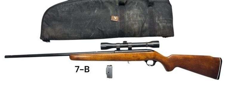 WESTERNFIELD (MONTGOMERY WARD) MODEL 830B BOLT 7-15 ACTION 22 (S, L, LR) WITH WEAVER MARKSMAN 4X SCOPE (SERIAL # 330506) (THIS IS A MOSSBERG MODEL 340K MADE FOR MONTGOMERY WARD) (MFG. DATES 1958 TO 1971) image