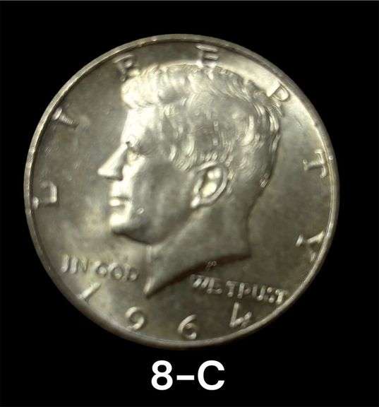 1964 U.S. KENNEDY SILVER HALF DOLLAR, GOOD LUSTER AND DETAIL image
