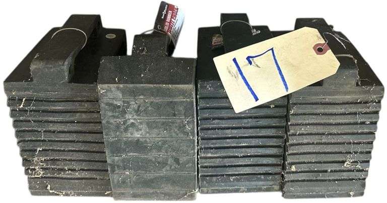 4 SOLID RUBBER WHEEL CHOCK BLOCKS