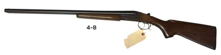 SAVAGE FOX MODEL B; 12GA DOUBLE BARREL SHOTGUN; SERIAL # B45346; THE ORIGINAL TENNITE STOCKS WERE DAMAGED AND REPLACED WITH WOOD FURNITURE. image
