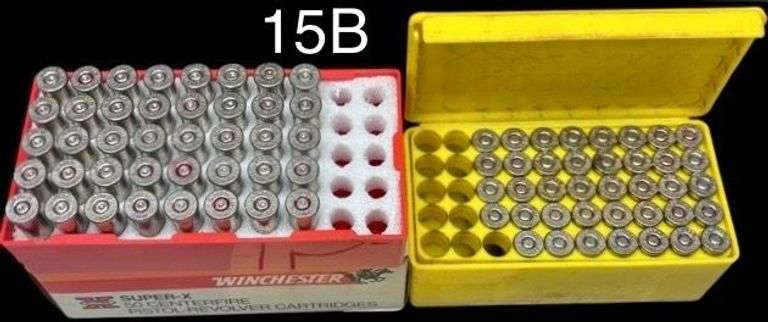 APPROX. 39 .357 MAG CARTRIDGES, OTHER PARTIAL BOX OF SPENT BULLETS image