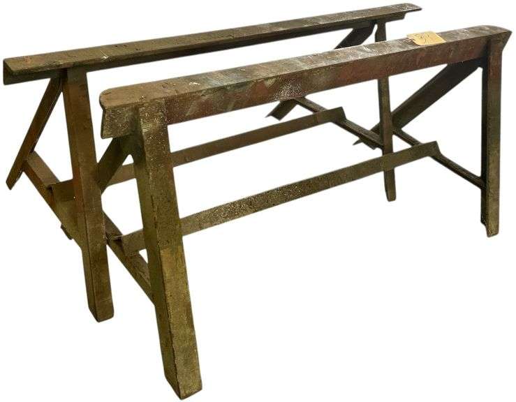 2 ANGLE IRON SAWHORSES