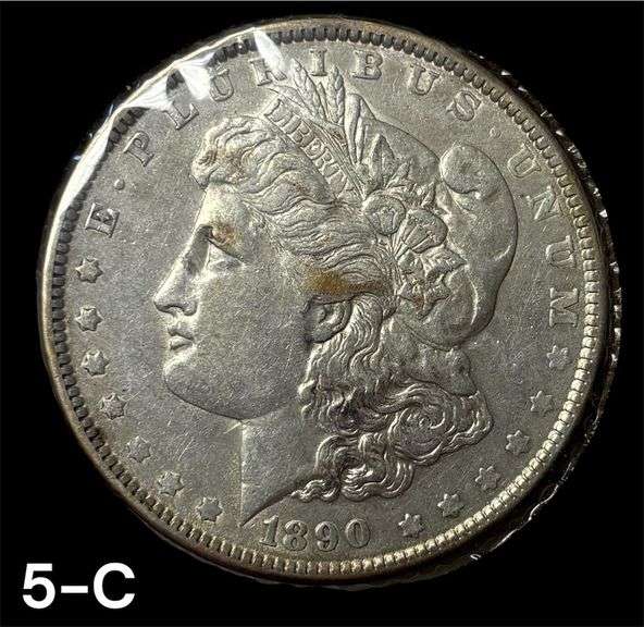 1890 MORGAN SILVER DOLLAR, EXCELLENT DETAILS image