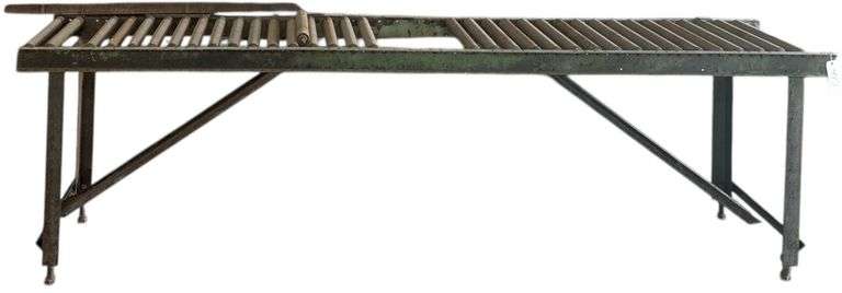 HEAVY DUTY SHOP ROLLER TABLE W/ INDUSTRIAL ROLLER ON STAND