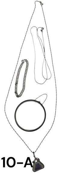STERLING SILVER: 2 NECKLACES, 2 BRACELETS - APPROX. 29.9 GRAMS/0.96 TROY OZ TOTAL LOT WEIGHT INCLUDING STONE image