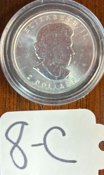 1/2 OUNCE .9999 FINE SILVER $2 COIN, CANADA, 2015, ELIZABETH/EAGLE image