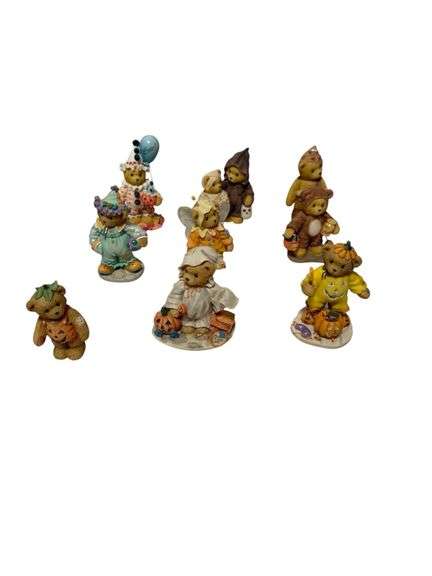 LOT OF 9 CHERISHED TEDDY HALLOWEEN FIGURINES image