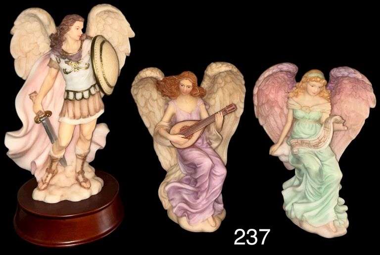SERAPHIM CLASSICS: MICHAEL 'VICTORIOUS' MUSIC BOX - NOT WORKING - LYDIA 'WINGED POET' - LAURICE 'WISDOM'S CHILD' image