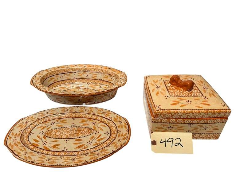 TEMP-TATIONS OLD WORLD 3 QT SQUARE BAKER WITH LID, 3 QT OVAL BAKER WITH LID image