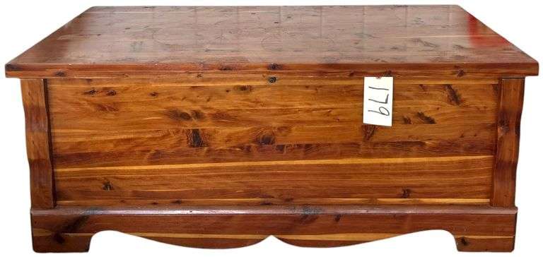 HEAVY CEDAR CHEST APPROX. 19” TALL X 20” DEEP X 45” WIDE (CONTENTS NOT INCLUDED) image